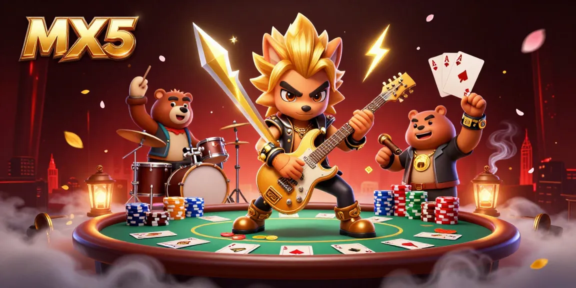Maximize your winnings at MX5 with exciting poker action and colorful casino elements.