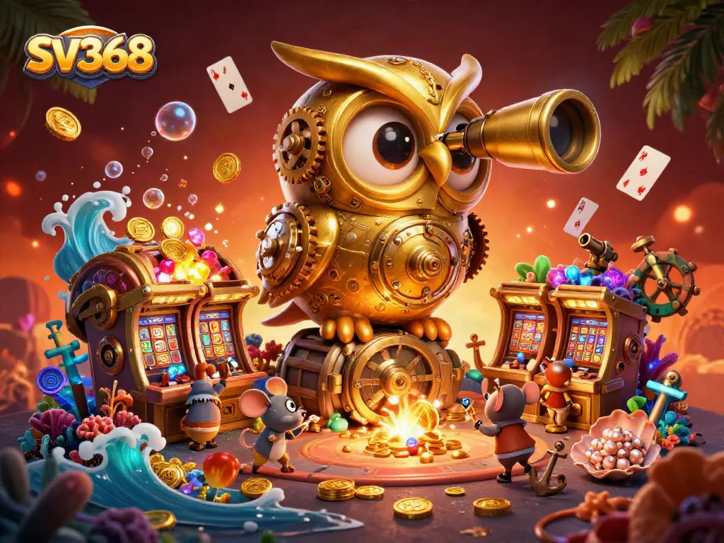 Experience the enchanting SV368 casino atmosphere with animated characters and vibrant game elements.
