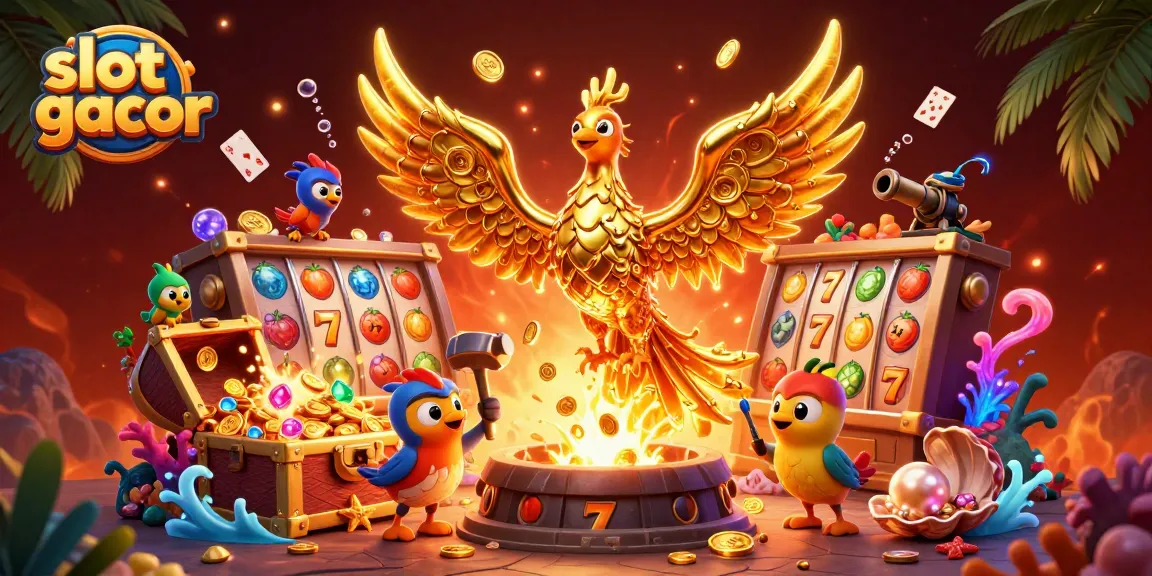 Spin the slot gacor reels to find treasures amidst golden phoenix and playful sparrows