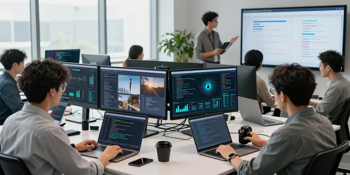 AI detector analysis in a modern workspace showcasing advanced content moderation technology.