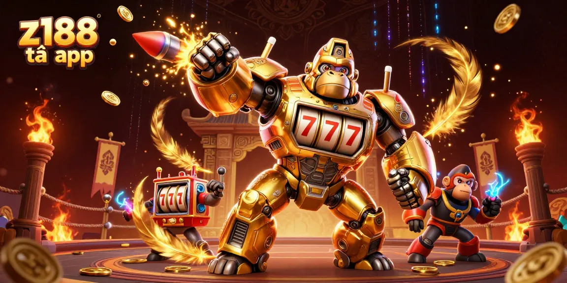 Engage with the z188 tải app amidst an electrifying 3D casino battle featuring dynamic elements and vibrant energy.