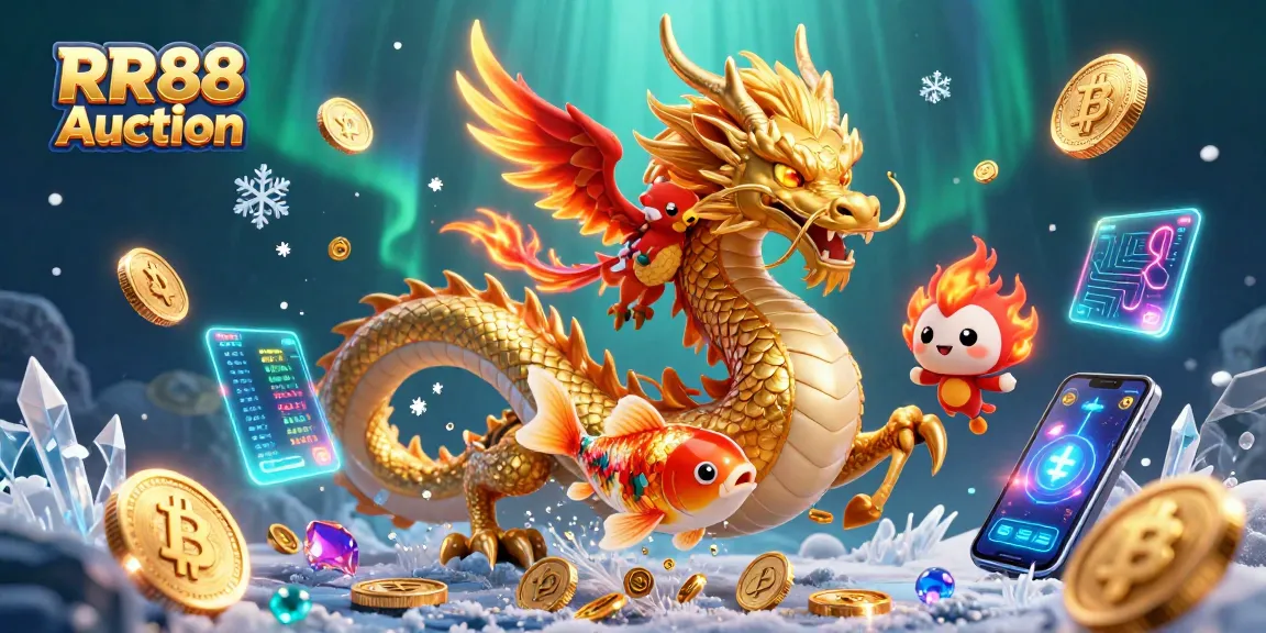 Experience the thrilling RR88 Auction with vibrant characters and dynamic casino elements.