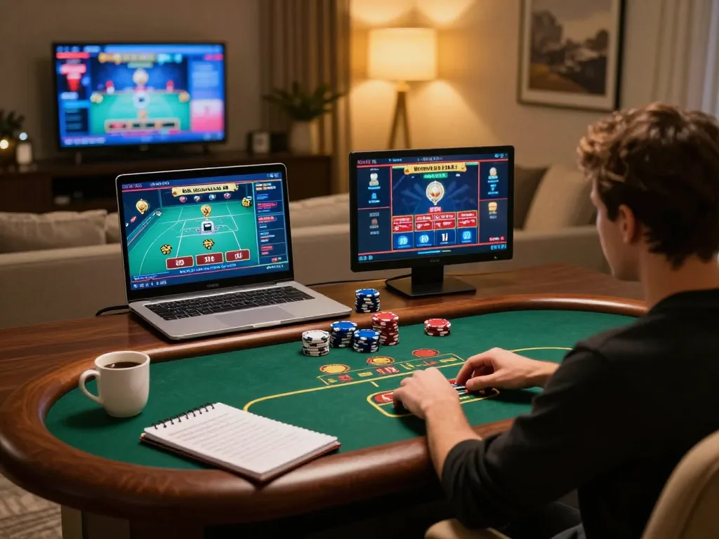 Player strategically managing bankroll while gaming on tr88 online casino setup