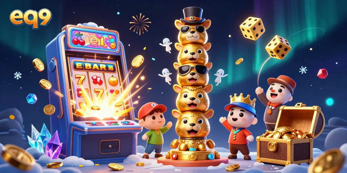 Play exciting casino games with eq9's vibrant golden totem and jackpot animations.