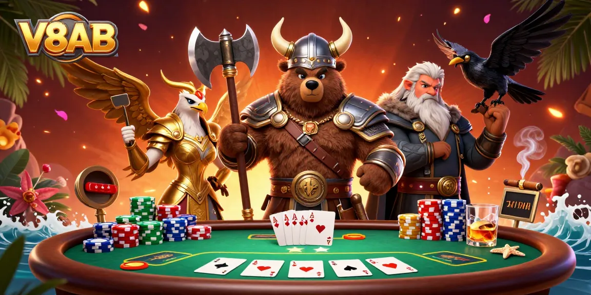 Experience thrilling gameplay at V8AB with enhanced poker action and rich casino visuals.