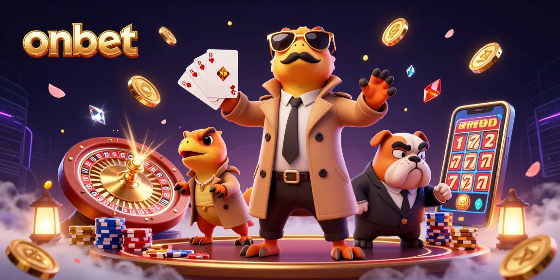 Engage with onbet and enter the world of VIP gaming with 3D cartoon raptors in a trench coat.