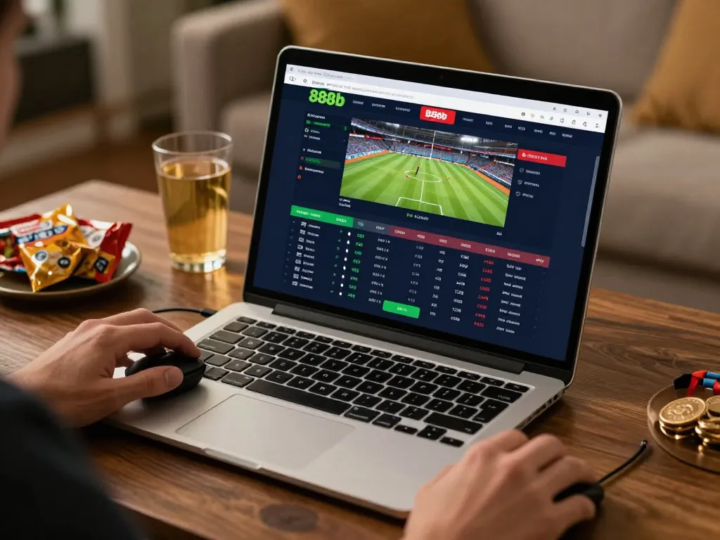 Betting on live sports using the 888b platform for engaging online gameplay.