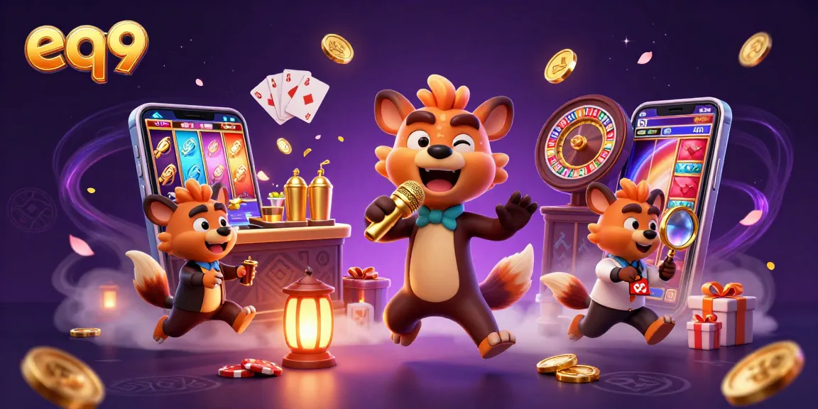Join the fun at eq9 casino with hyenas mixing drinks, checking IDs, and telling jokes