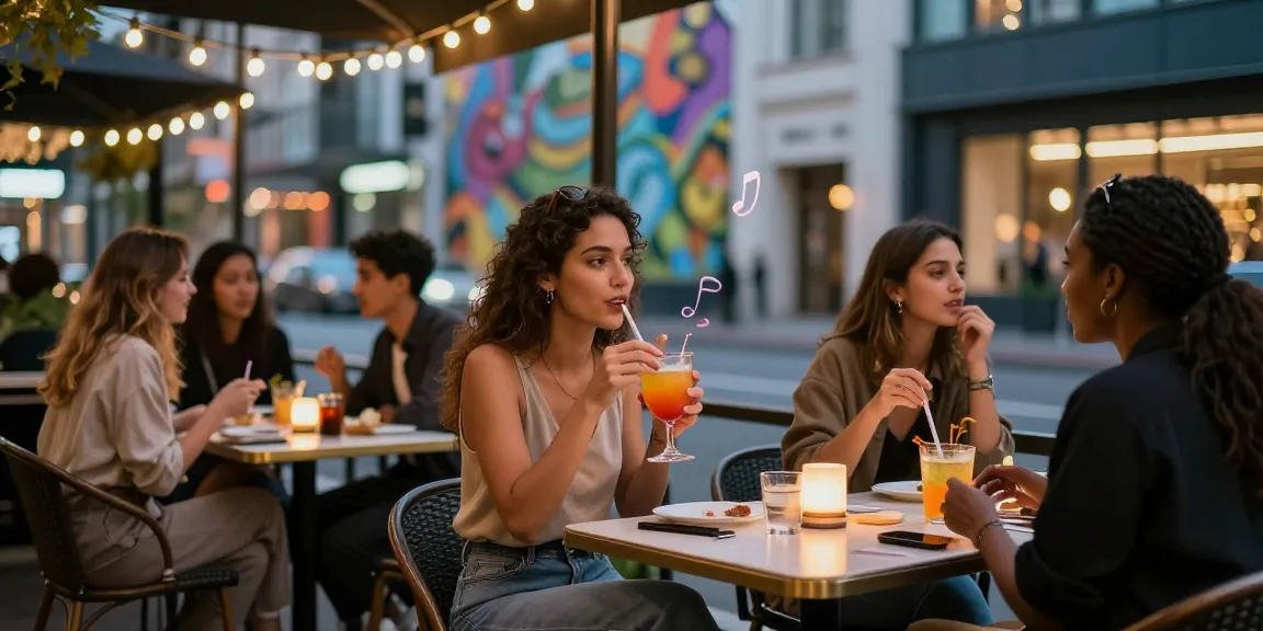 Gái gọi cùng bạn bè thưởng thức không khí thành phố sôi động về đêm.