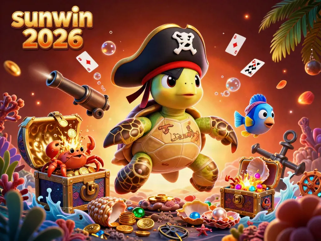 Experience the thrill of sunwin 2026 with exciting gaming treasures and dynamic casino elements in this vibrant scene.