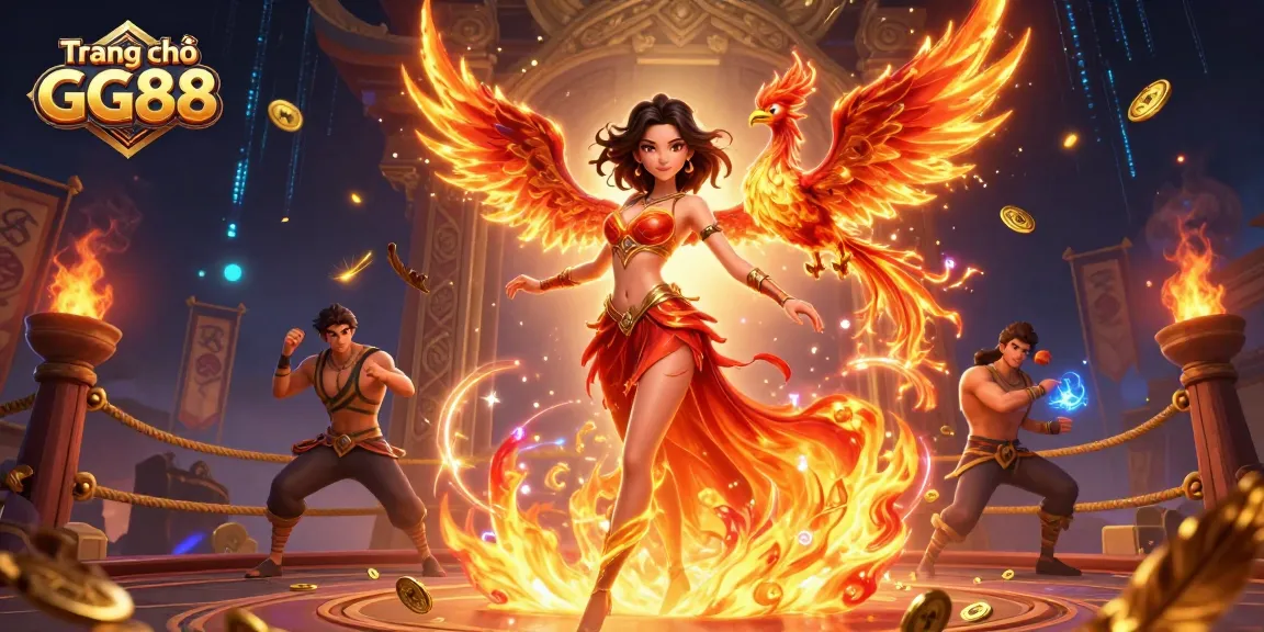 Experience thrilling gameplay at Trang chủ GG88 with a vibrant casino atmosphere illustrated in stunning detail.
