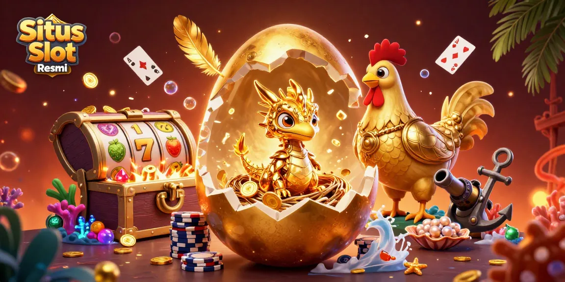 Situs Slot Resmi menghadirkan ilustrasi 3D yang memukau, menampilkan naga emas dan simbol jackpot yang memikat.