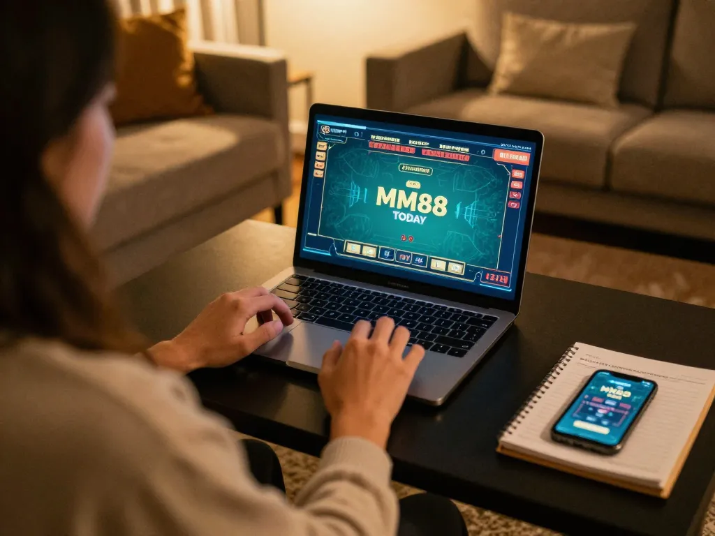 Experience the thrill of MM88 TODAY with live dealer games in a stylish home setup.