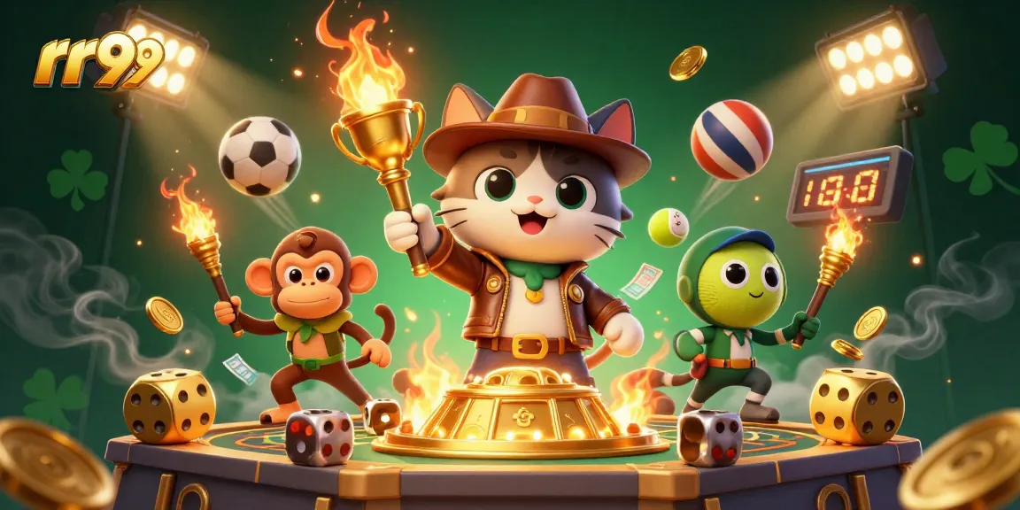 Experience exciting gameplay at rr99 with this 3D illustration featuring casino adventure elements.