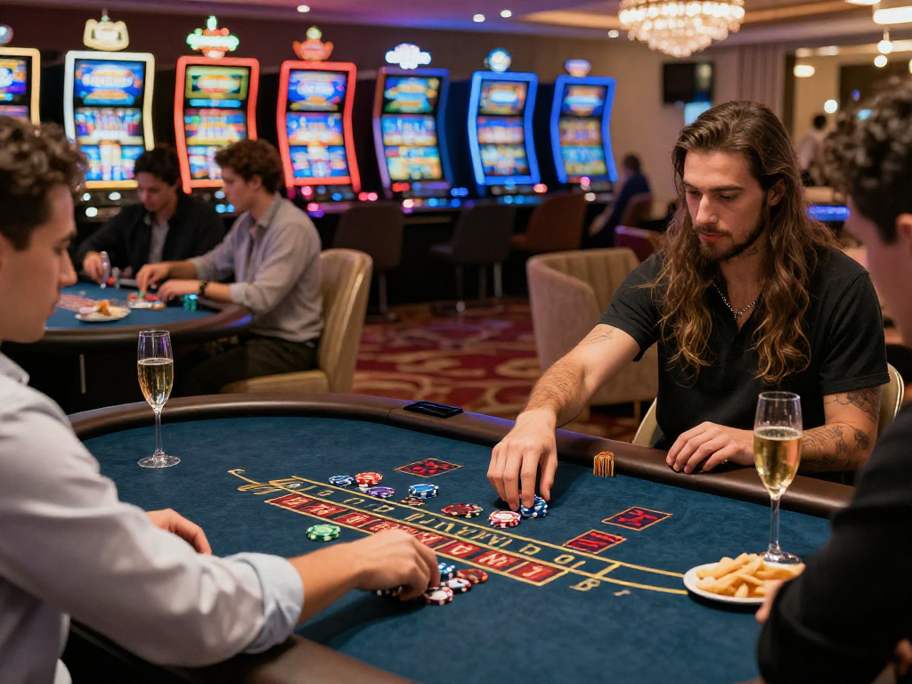 I migliori casinò online offrono un'atmosfera emozionante con giocatori coinvolti nei giochi da tavolo e macchine da gioco.