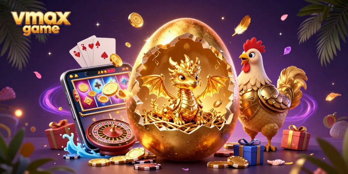 Experience the thrill of the vmax game with a golden dragon and vibrant casino elements!