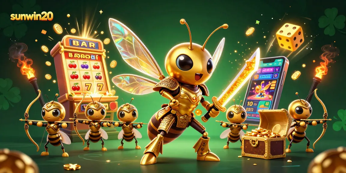 Experience the thrill at sunwin20 with a captivating 3D casino illustration featuring vibrant characters and jackpot excitement.