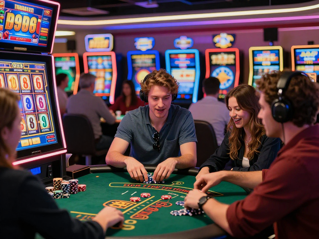 I migliori casinò online mostrano giocatori coinvolti in emozionanti eventi di gioco, evidenziando l'energia e la varietà di giochi disponibili.