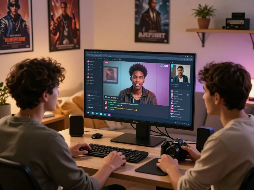 Interactive porn chat AI setting with animated characters and user engagement