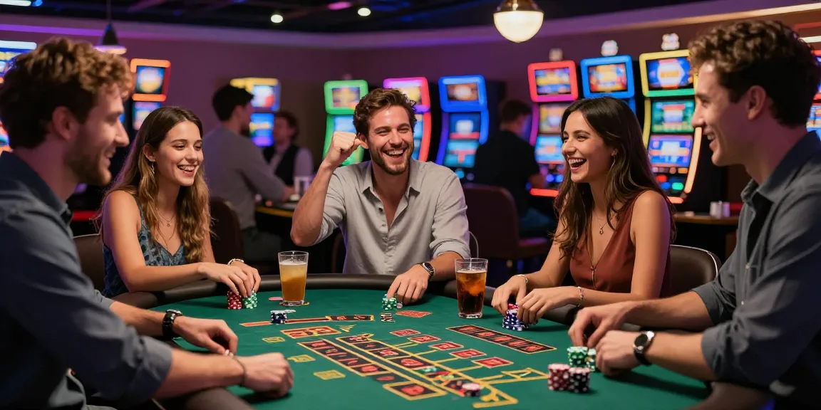 I migliori casinò online offrono un'atmosfera vivace, con amici che festeggiano la vittoria al tavolo del blackjack.
