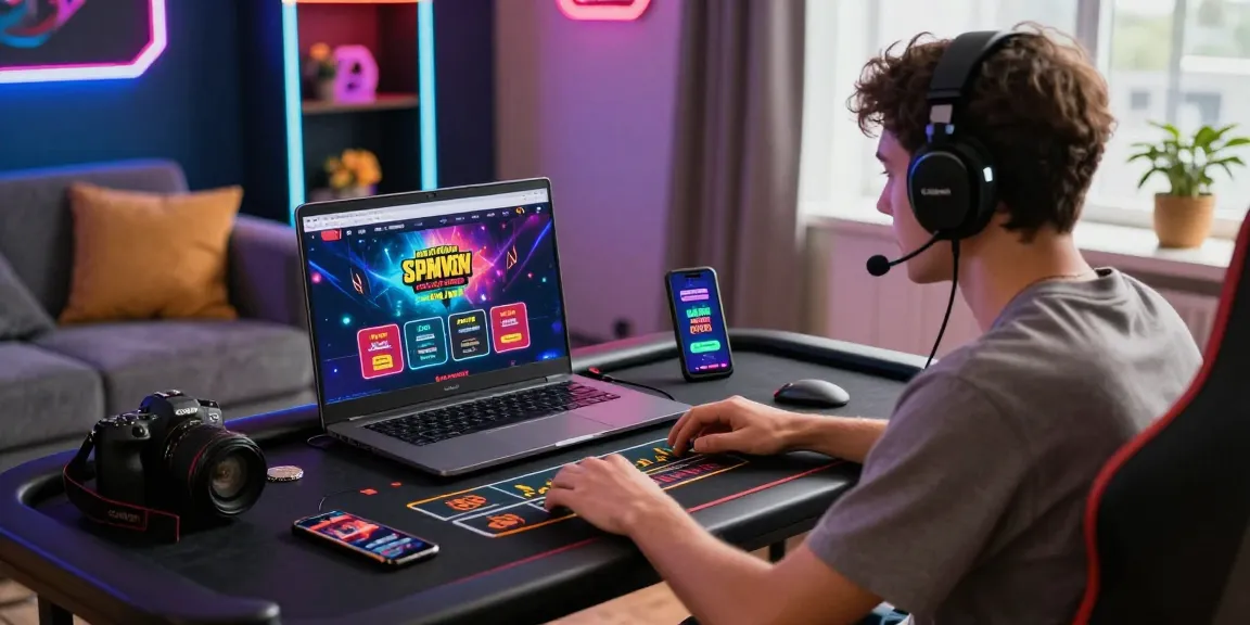 Giocatore che si diverte con giochi di casinò dal vivo a casa, esplorando casinò non aams con bonus coinvolgenti.