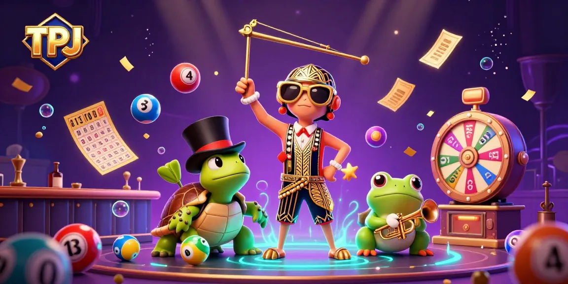 Engage in fun at TPJ with vibrant colorful lottery elements at a lively casino event.