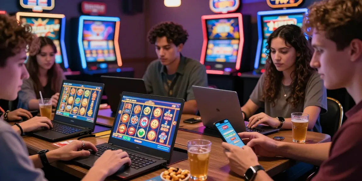 Group of players enjoying slot deposit 1000 games online with vibrant graphics and engaging interfaces.