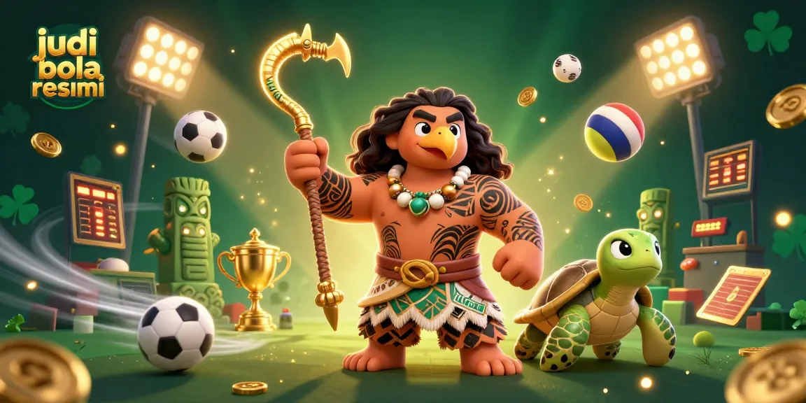Join the excitement of judi bola resmi with a vibrant 3D scene featuring sports elements and dynamic action!
