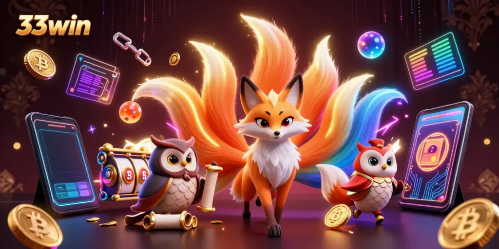 Experience thrilling gameplay with 33win, featuring vibrant spirit characters and dynamic casino elements.