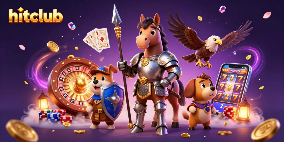 Experience thrilling gameplay with hitclub as the knight battles for riches in a vibrant casino world.