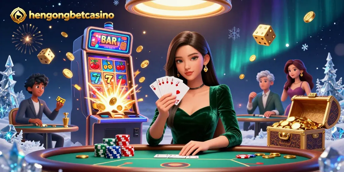 Experience winning excitement at hengongbetcasino with a lavish poker scene featuring jackpot symbols and immersive game elements.